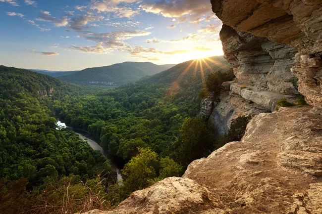 two guys fishing at the Buffalo River